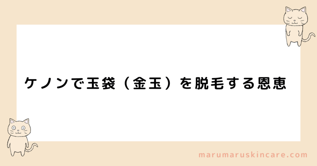 ケノンで玉袋（金玉）を脱毛する恩恵