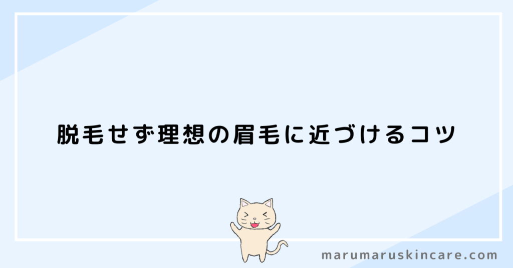 脱毛せずに理想の眉毛に近づけるコツを解説