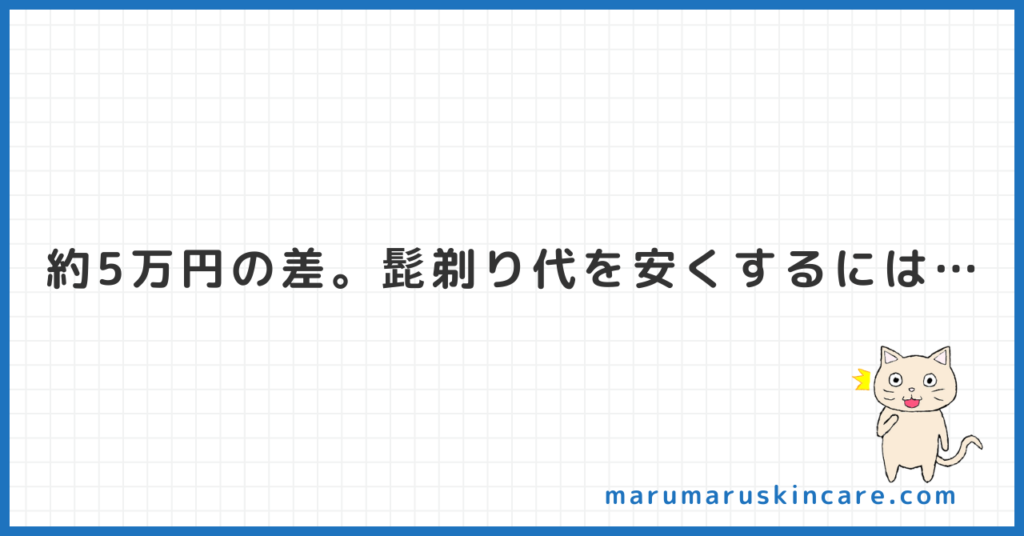 髭剃りの維持費（ランニングコスト）はいくらか解説