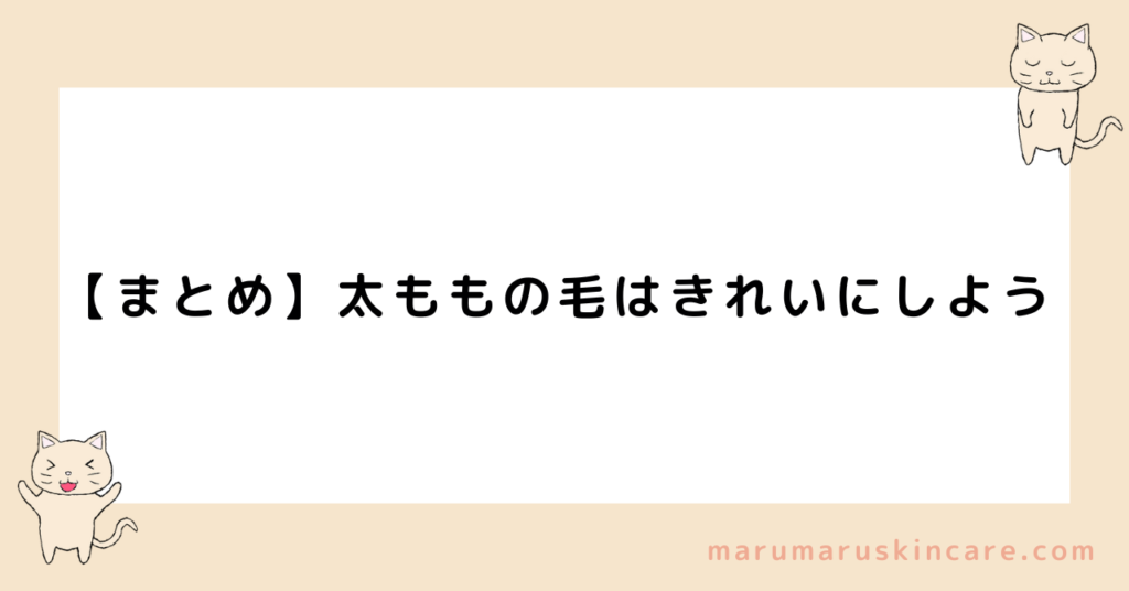 【まとめ】太ももの毛はきれいにしよう